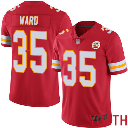 Youth Kansas City Chiefs #35 Ward Charvarius Red Team Color Vapor Untouchable Limited Player Football Nike NFL Jersey->women nfl jersey->Women Jersey